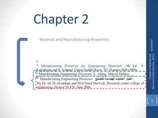 Understanding Material Properties and Manufacturing Processes