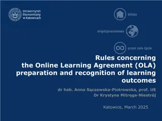Online Learning Agreement: Rules and Recognition of Learning Outcomes