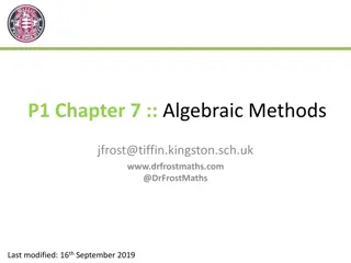 Introduction to Algebraic Proof Techniques