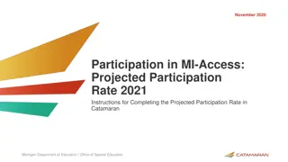 Projected Participation Rates for MI-Access in Michigan Education System