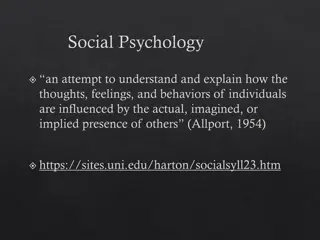 Understanding Social Psychology Through History