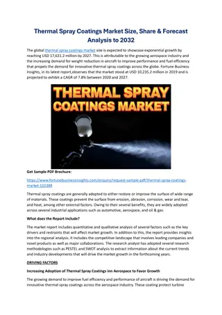 Thermal Spray Coatings Market Size, Share & Forecast Analysis to 2032