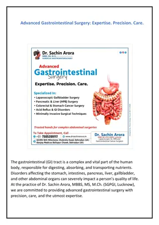 Advanced Gastrointestinal Surgery in Dehradun- Dr.Sachin Arora