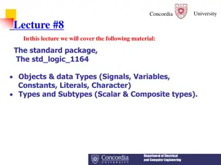 VHDL Standard Package Overview at Concordia University