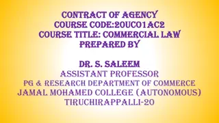 Contract of Agency in Commercial Law: Duties and Rights Explained