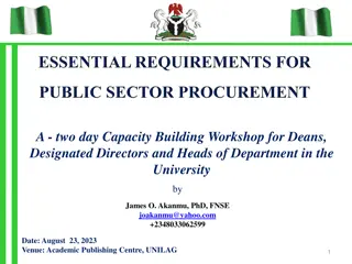 Capacity Building Workshop for University Leaders | Procurement Principles