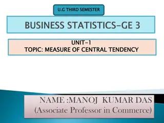 Understanding Measures of Central Tendency in Statistics