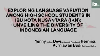 Unveiling Language Variation Among High School Students in Ibu Kota Nusantara (IKN)