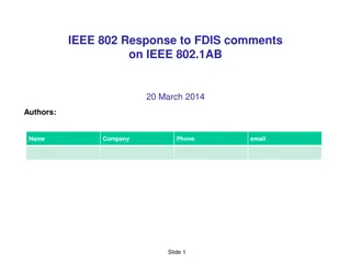 Response to FDIS Comments on IEEE 802.1AB Ballot Summary