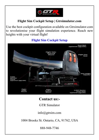 Flight Sim Cockpit Setup  Gtrsimulator.com
