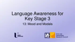 Understanding Verb Moods - Key Stage 3 Language Awareness