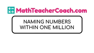 Understanding Numbers Within One Million