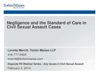 Understanding Negligence and Standard of Care in Civil Sexual Assault Cases