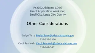 CDBG Grant Application Workshop: Criteria for Competitive Grant Applications