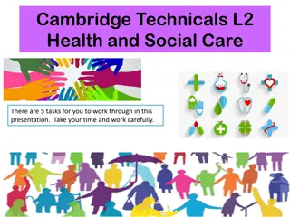 Health and Social Care Tasks for Learning and Development