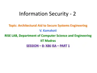 Architectural Aid for Secure Systems Engineering with X86 ISA Part 1