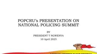 POPCRU Presentation on National Policing Summit: Shaping the Future of Policing in South Africa