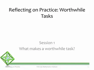 Exploring Worthwhile Math Tasks at Park City Mathematics Institute