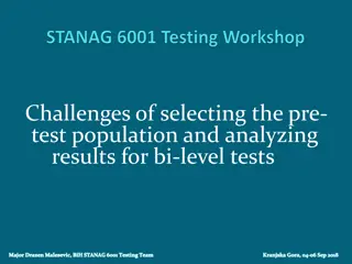 Challenges in Selecting Pre-Test Population and Analyzing Results for Bi-Level Tests