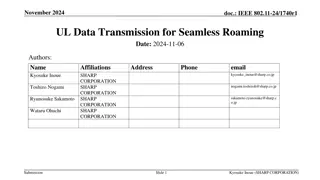 UL Data Transmission for Seamless Roaming in IEEE 802.11-24