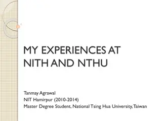 Tanmay Agrawal: NITH and NTHU Experiences - Student Journey Story