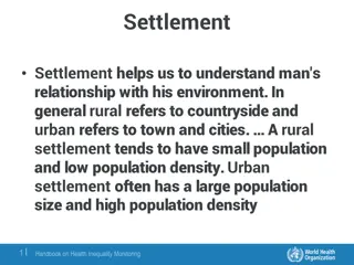 Understanding Settlements: Rural vs Urban Dynamics