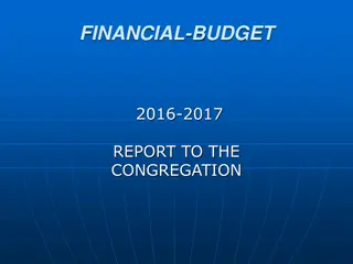Financial Report 2016-2017 Congregation Overview