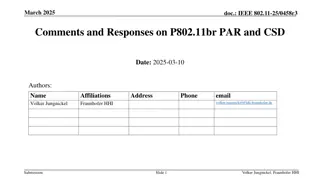 IEEE 802.11-25/0458r3 Comments and Responses on P802.11br PAR