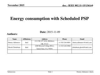 Reduced Energy Consumption in IEEE 802.11-15/1361r0 Document