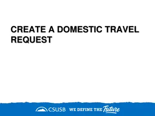 Guide to Creating a Domestic Travel Request
