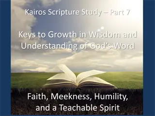 Keys to Growth in Wisdom and Understanding of God's Word