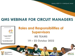 Understanding Roles and Responsibilities of Supervisors in Quality Management Systems (QMS) for Educators