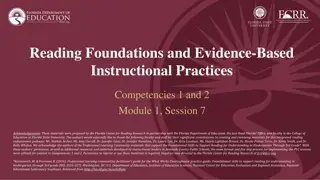 Evidence-Based Instructional Practices for Reading Foundations: Session 7 Overview