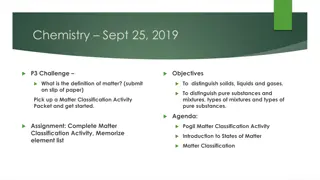 Understanding States of Matter and Classification in Chemistry