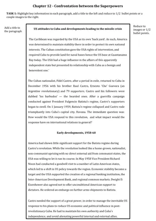 Confrontation Between Superpowers: US-Cuba Relations and the Missile Crisis