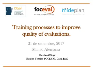 Improving Quality of Evaluation Processes: FOCEVAL Project Insights