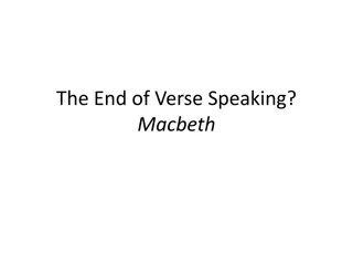 Macbeth: Shared Verse Lines and Character Dialogues