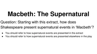 Unveiling Supernatural Elements in Shakespeare's Macbeth