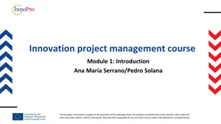 Innovation Project Management Course: Introduction and Objectives