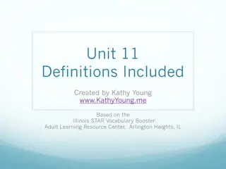 Boost Your Vocabulary with Unit 11 Definitions by Kathy Young