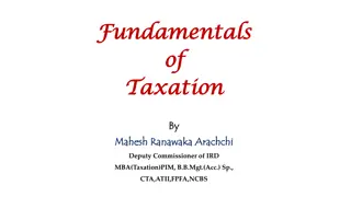 Understanding the Fundamentals of Taxation for Economic Stability
