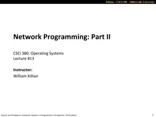 Millersville University Network Programming Sockets Interface