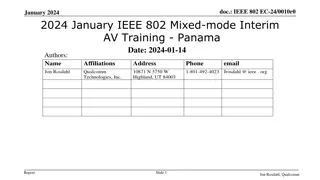 IEEE 802 Mixed-mode Interim AV Training in Panama