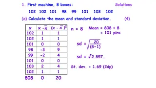 Statistical Analysis and Financial Calculations