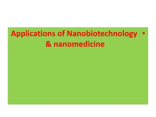 Emerging Applications of Nanobiotechnology and Nanomedicine