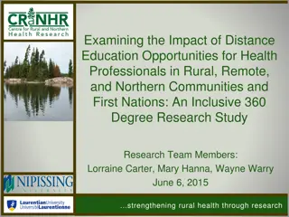 Impact of Distance Education Opportunities for Health Professionals in Rural Communities