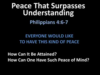 Attaining Peace That Surpasses Understanding in Philippians