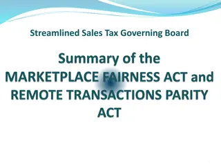 Understanding the Marketplace Fairness Act of 2015 (MFA) and Sales Tax Governing Board