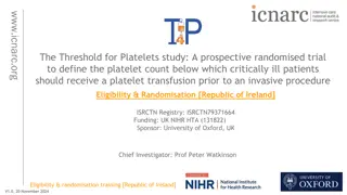 Threshold for Platelet Transfusion Study in Critically Ill Patients