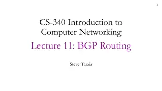 Understanding BGP Routing and Distance Vector Algorithm in Computer Networking